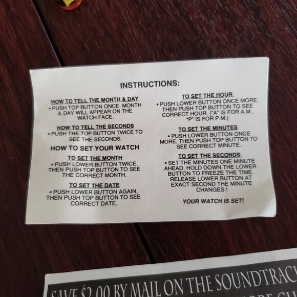 Nightmare Before Christmas Tim Burton Burger King watch 1993 - Picture 9 of 10